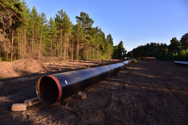 istock Natural gas pipeline construction 1299922604