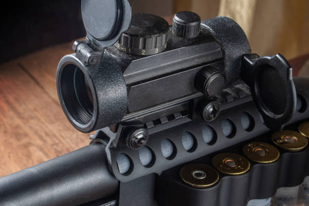 istock red dot collimator sight on 12 gauge rifle 1299924049