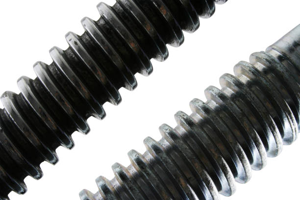 istock Newly manufactured large screws. Close up. 1299925154