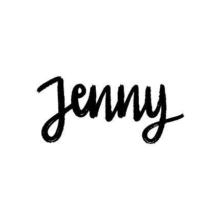 Woman Name Jenny Hand Lettering Stock Illustration - Download Image Now ...