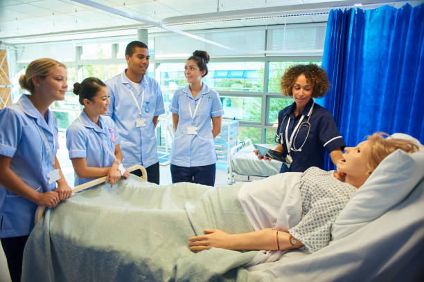 medical students on the ward medical students on the ward mannequin stock pictures, royalty-free photos & images