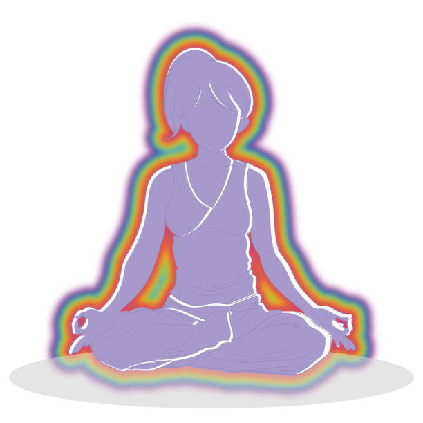 istock A woman who is meditation with an aura 1299928998