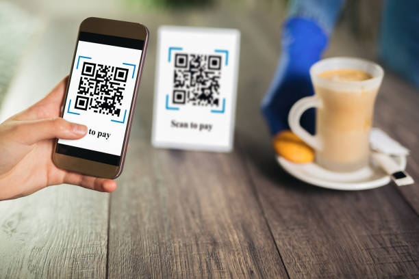 istock Scan to get discounts or pay for coffee. 1299929344