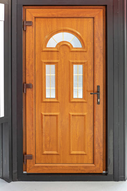 istock Brown Door With Windows 1299929751