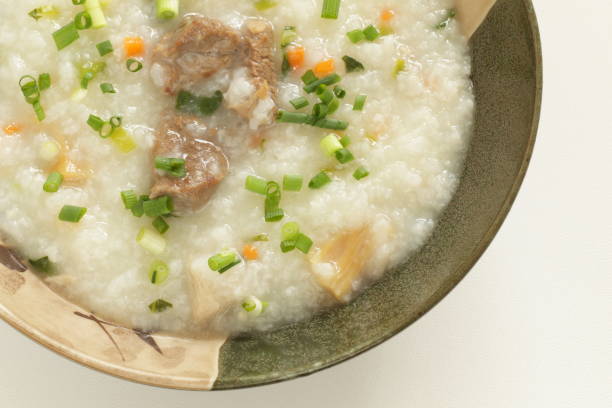 istock Chinese food, beef and carrot congee 1299930854