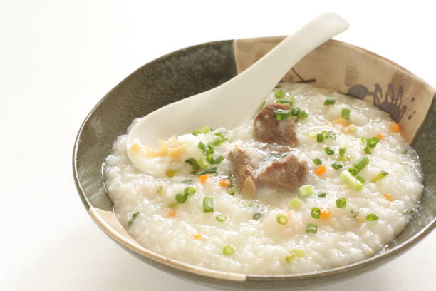 istock Chinese food, beef and carrot congee 1299930949