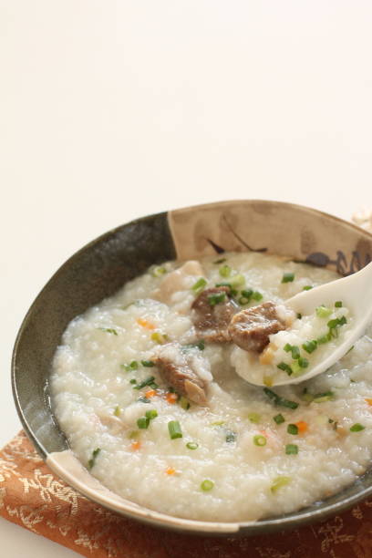 istock Chinese food, beef and carrot congee 1299930986