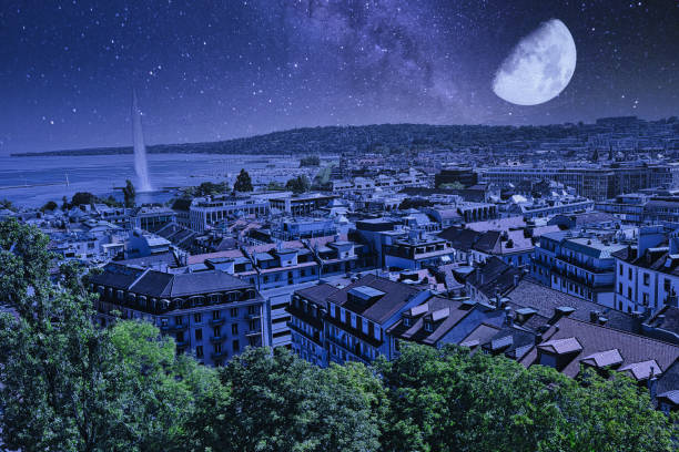 Geneva Switzerland Starry sky