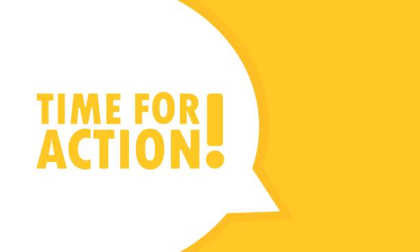 Time for action speech bubble banner. Can be used for business, marketing and advertising. Vector EPS 10. Isolated on white background Time for action speech bubble banner. Can be used for business, marketing and advertising. Vector EPS 10. Isolated on white background. v 2 wallpaper stock illustrations