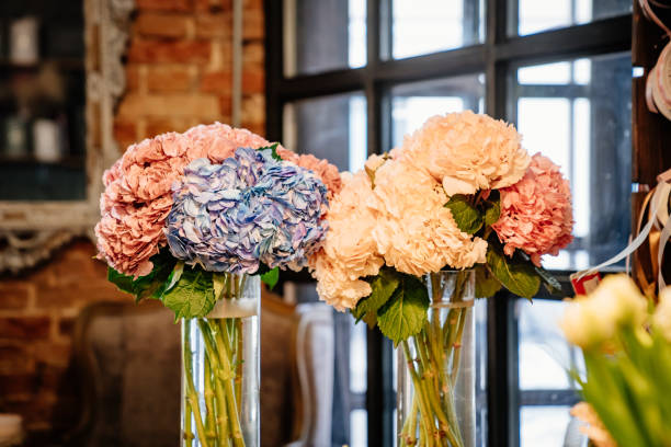 istock delicate beautiful flowers from a bouquet in a vase. 1299943869