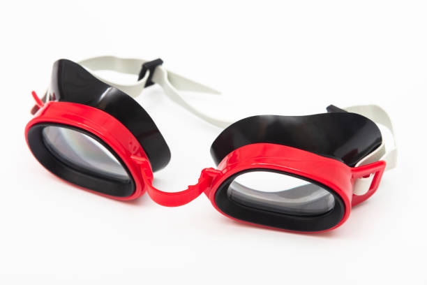 istock goggles for swimming on a white background 1299945216