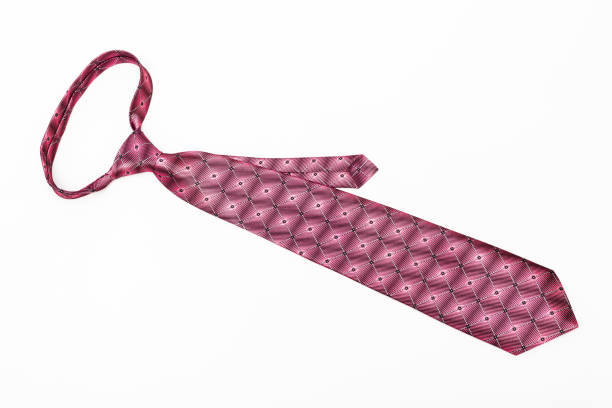 istock pink tie on a white background 1299945316
