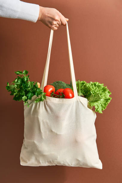 istock Reusable shopping bag with fresh vegetables 1299948050