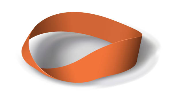 Mobius band with180 degrees rotation Mobius band with 180 degrees rotation. Vector illustration mobius strip stock illustrations