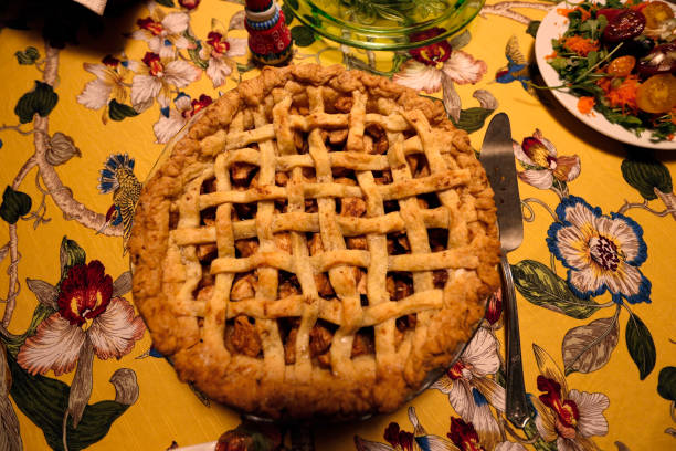 istock American apple pie with lattice top 1299953702