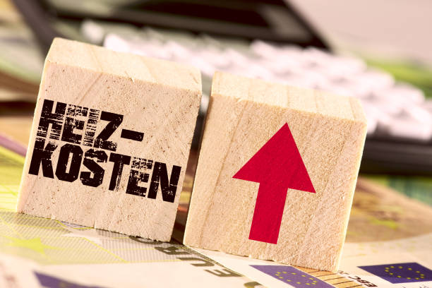 istock Euro banknotes, calculators and rising heating costs 1299960413