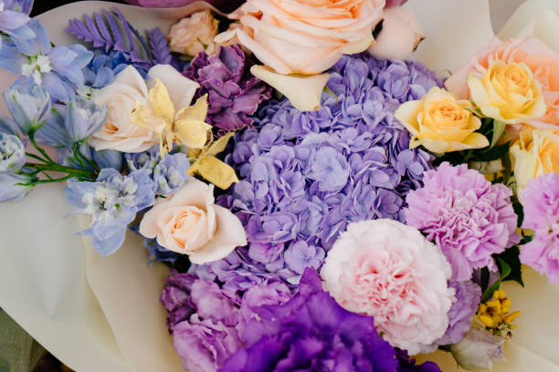istock bright delicate multi-colored bouquet. Flowers are a traditional beautiful gift 1299962843