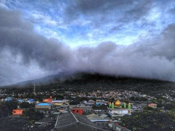 A Cloudy Gamalama Mountain