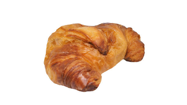 istock Plain croissant on isolated white background with clipping path 1299966208