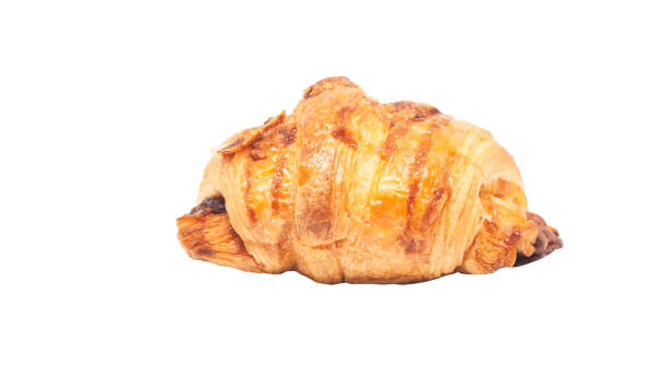 istock Plain croissant on isolated white background with clipping path 1299966228