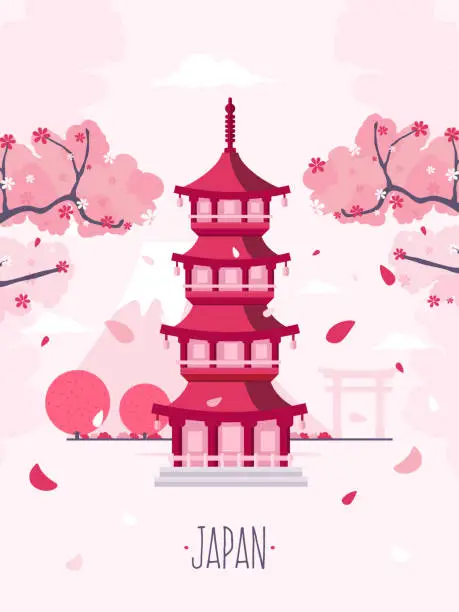 Vector illustration of Travel to Japan