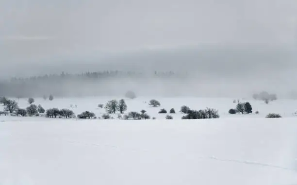 cloudy winter landscape