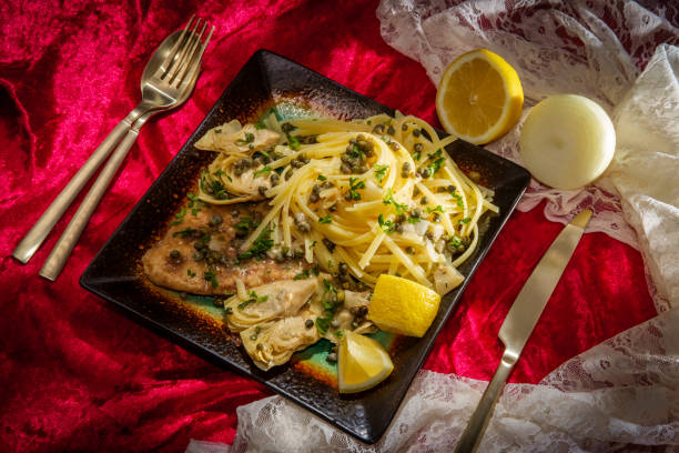 istock Italian Chicken Piccata Linguine 1299971727