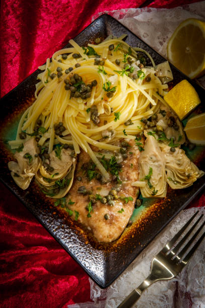 istock Italian Chicken Piccata Linguine 1299971746
