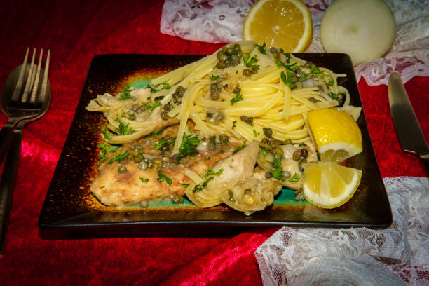 istock Italian Chicken Piccata Linguine 1299971748