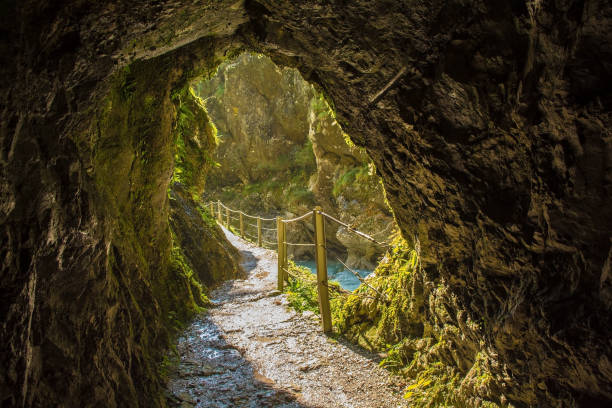 istock Rock Tunnel in Tolmin Gorge, Slovenia 1299978840