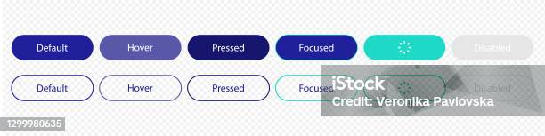 Program Button Vector Set Of Vector Buttons User Interface Buttons For Application Or Site Ui ...