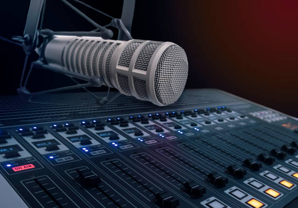 istock Professional microphone and sound mixer 1299980761