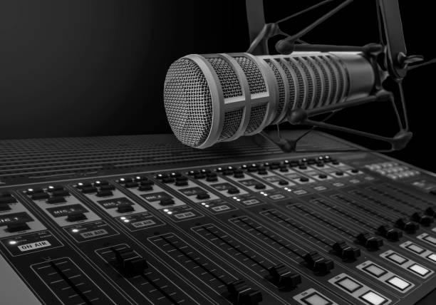 istock Professional microphone and sound mixer 1299980783