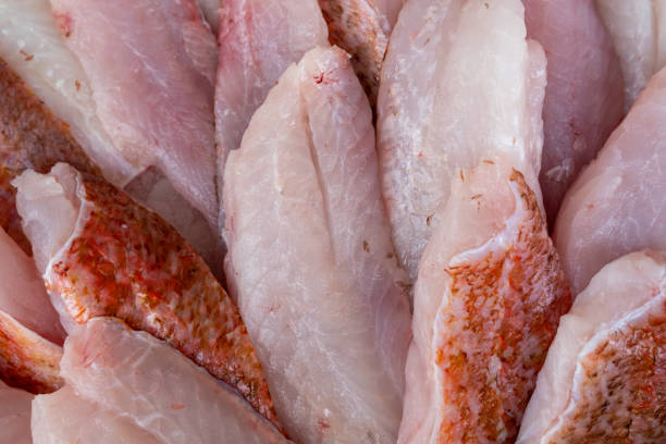 istock red scorpionfish fillet at seafood market 1299981243