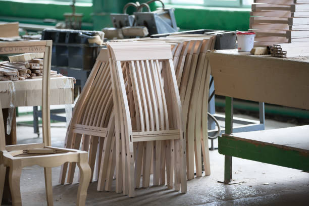 istock Making chairs.Manufacture of chairs 1299982190