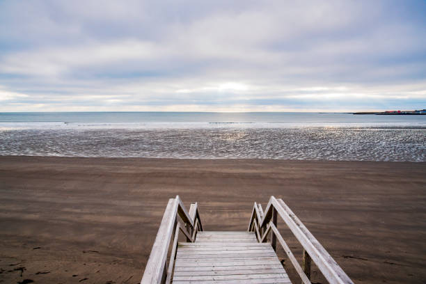 Mavilette Beach, Nova Scotia on a winter day.