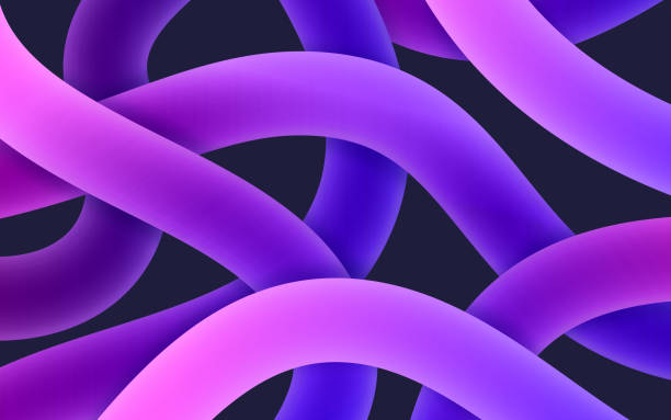 Abstract Swirl Gradient Overlap Abstract Background Abstract swirl curve gradient path background pattern. coil tubing stock illustrations