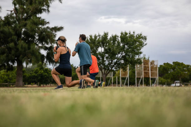 istock Outdoor fitness group 1299992314