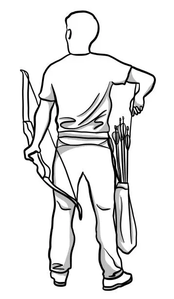 Vector illustration of Archery Practice