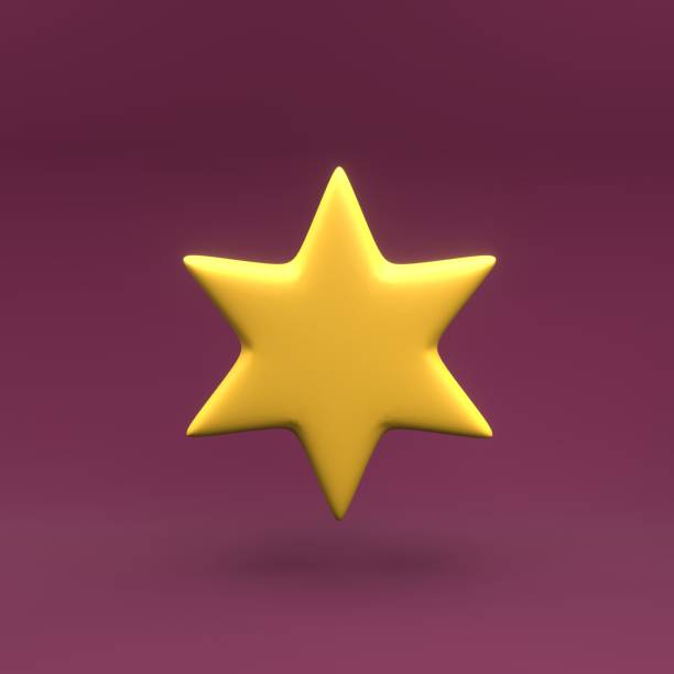 istock 3d rendering of hexagonal star icon. 3d star icon. Isolated 3d hexagonal star icon 1299996724