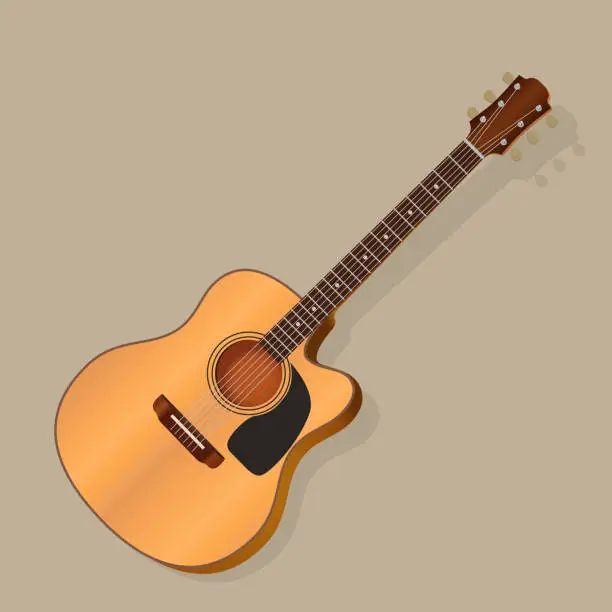 Vector illustration of Classical acoustic guitar