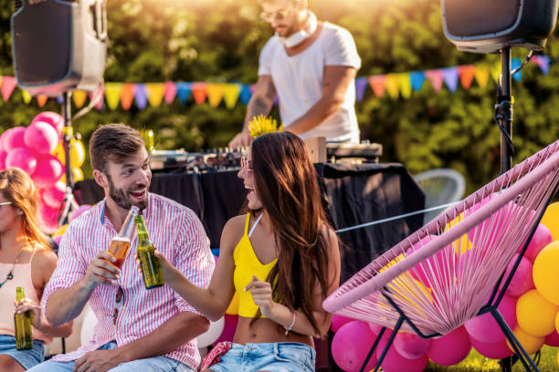 istock Enjoying pool party with friends 1299999864