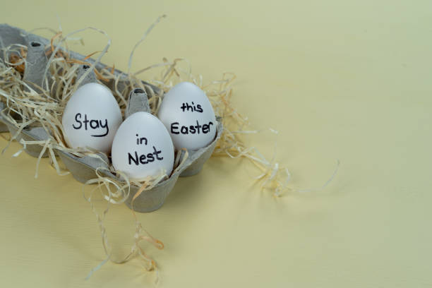 istock Easter concept in corona pandemic. 1300002067