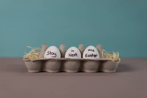 istock Easter concept in corona pandemic. 1300002068