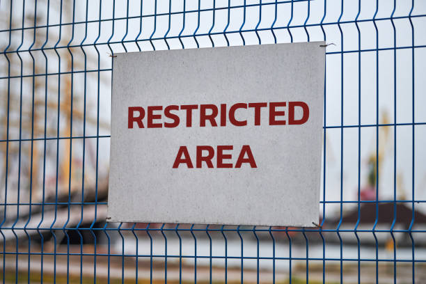 istock Restricted area, authorized personnel only, no trespassing 1300002907