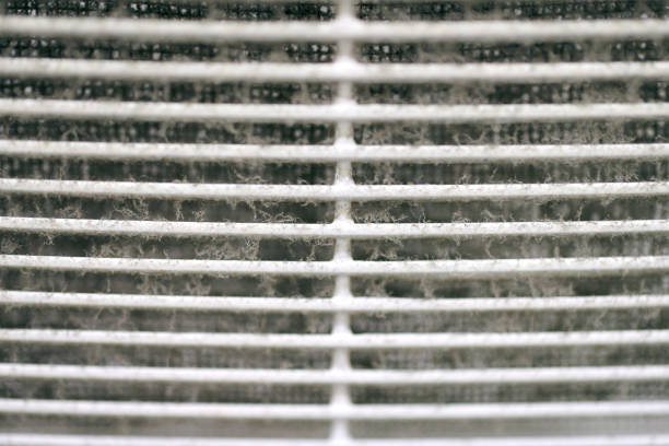istock Dirty air ventilation grill of HVAC with clogged filter. 1300002951
