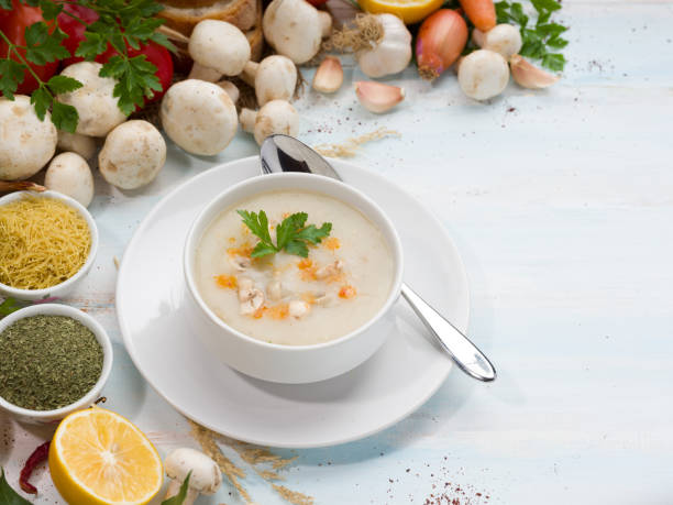 istock Creamy mushroom soup 1300003469