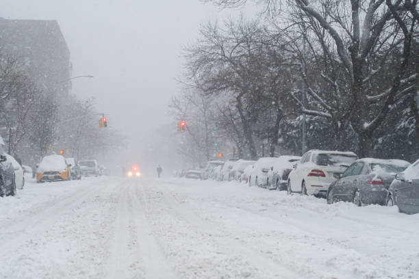 istock Snow covered cars in NYC 1300005152