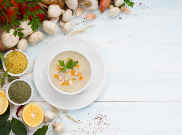 istock Creamy mushroom soup 1300005872