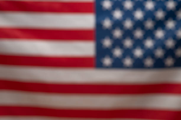 istock American flag as a background. Blurred background. 1300009184